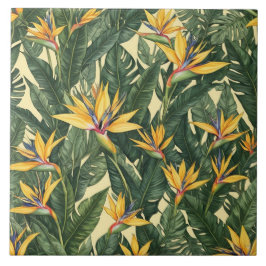 Gelbvogel der Paradischen Blume Fliese