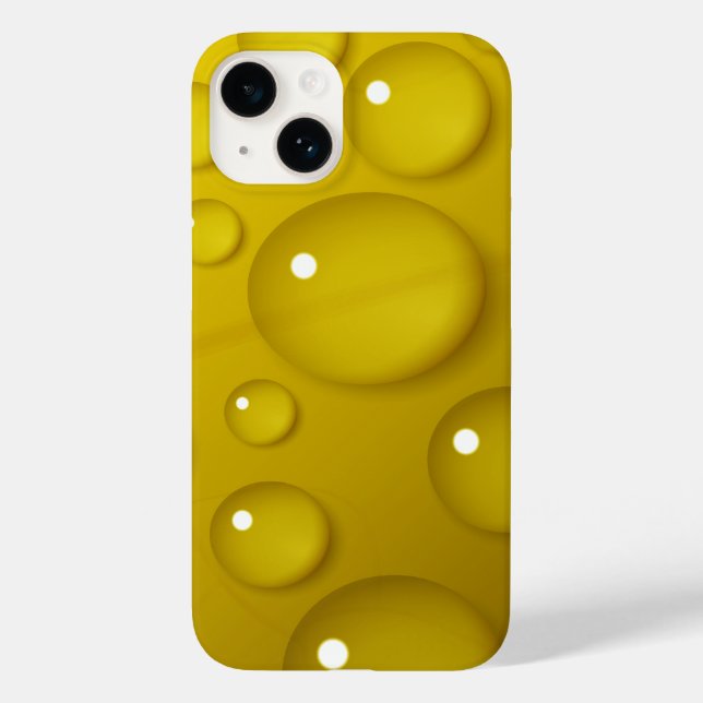 Gelbwassertropfen Hintergrund Case-Mate iPhone Hülle (Rückseite)