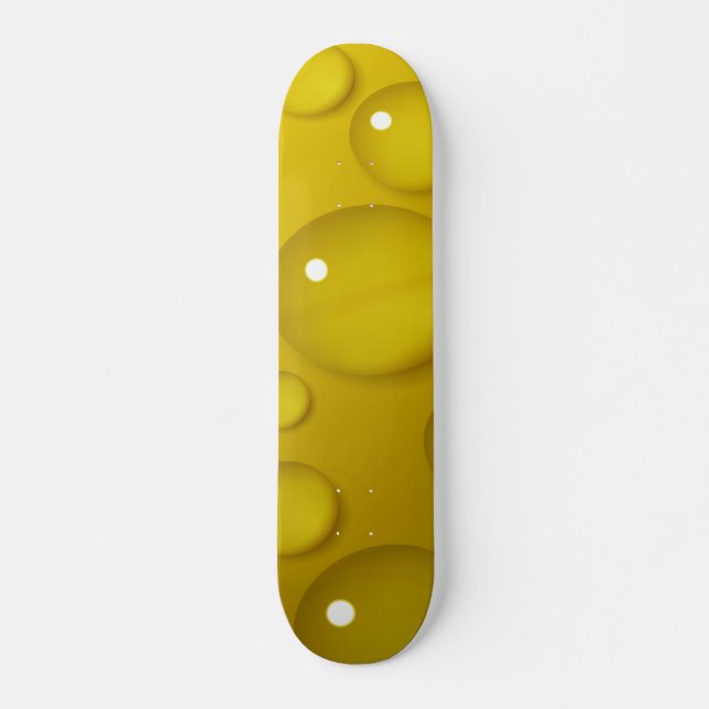Gelbwassertropfen Hintergrund Skateboard (Vorne)