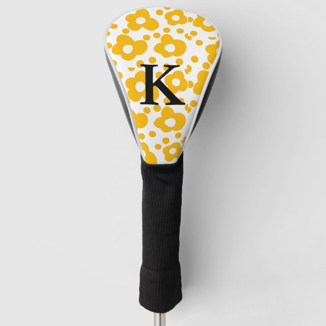 Gelbweiße Bläschen-Bläschen-Muster Golf Headcover (Vorderseite)
