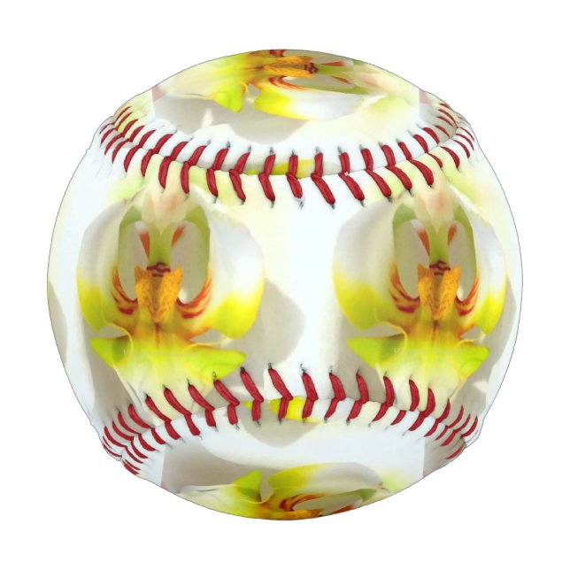 Gelbweiße Orchideen schließen Thunder_Cove Baseball (Vorderseite)