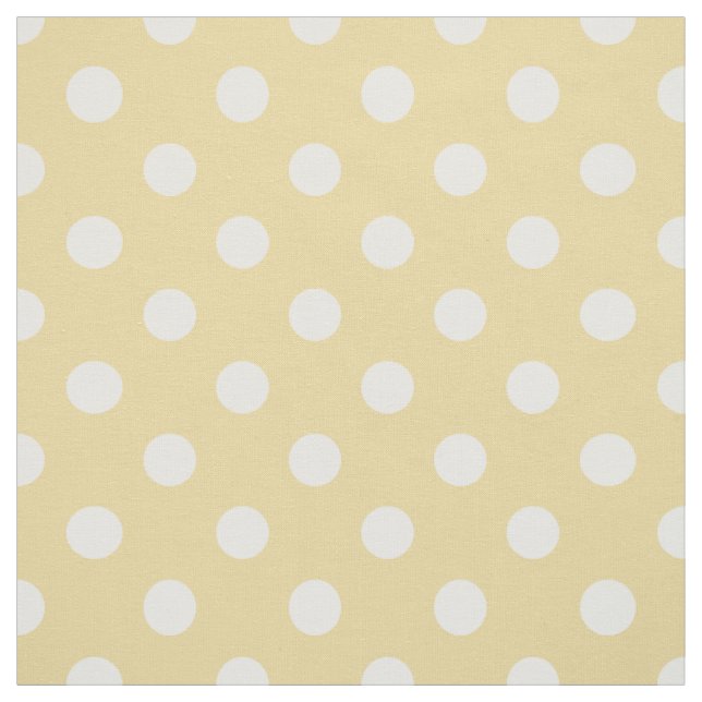 Gelbweiße Polka-Punkte Muster Stoff (Muster)