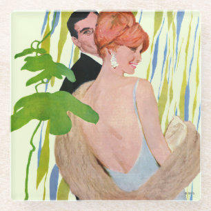 Geld auf ihrem Verstand Glasuntersetzer