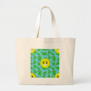 Geld-augen-Emoji Jumbo Stoffbeutel