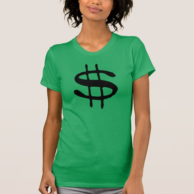 Geld-Dollar-Zeichen-T - Shirt (Vorderseite)