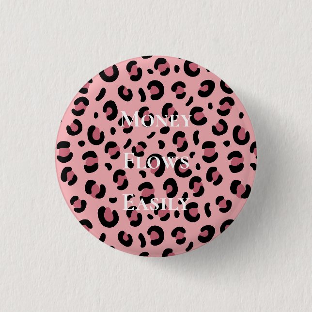 Geld fließt leicht Geld Affirmation Manifestation Button (Vorderseite)