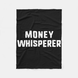 Geld-Flüsterer Lustiger Liebhaber-Macher Investiti Fleecedecke