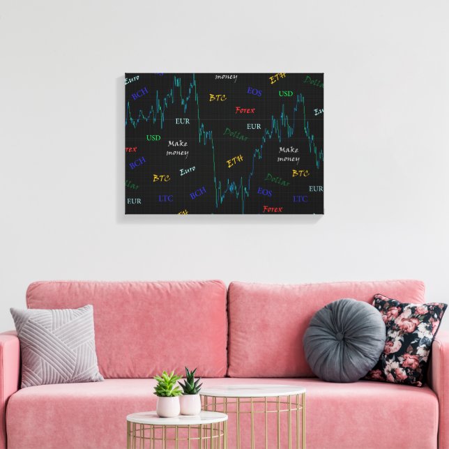 Geld für Devisen verdienen Leinwanddruck (Insitu (Wohnzimmer))