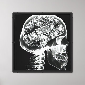 Geld für die Röntgen-Kunst des Geistes Leinwanddruck