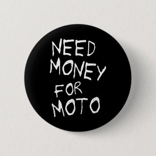 Geld für Moto-Lover-Motorradfahrer-Motocro Button