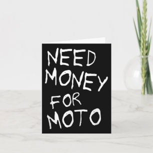 Geld für Moto-Lover-Motorradfahrer-Motocro Karte