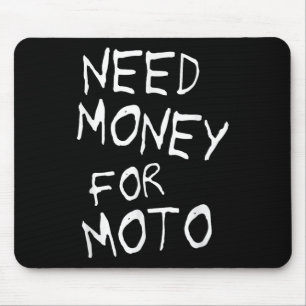 Geld für Moto-Lover-Motorradfahrer-Motocro Mousepad