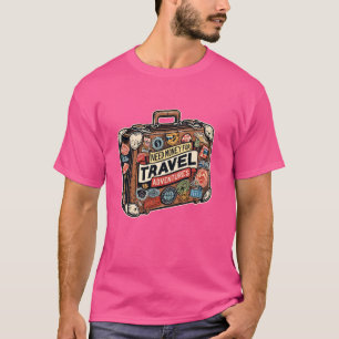 Geld für Reiseabenteuer im Retro-Stil Koffer T-Shirt