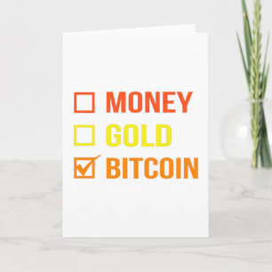 Geld, Gold oder Bitcoin Karte
