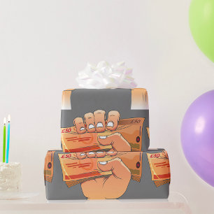 Geld halten geschenkpapier