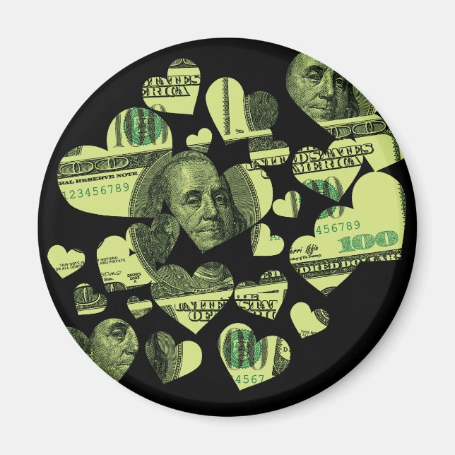 Geld Herz Magnet (Vorne)