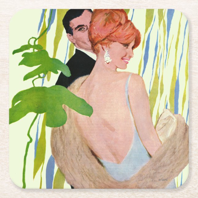 Geld im Kopf Rechteckiger Pappuntersetzer (Vorderseite)