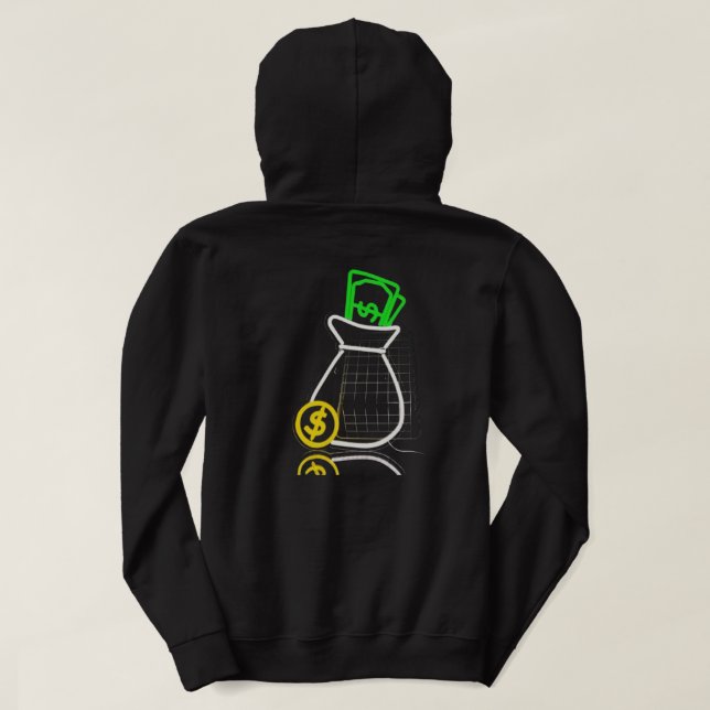 Geld in Tasche  Hoodie (Design Rückseite)