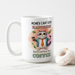 Geld kann keine glückliche Katzenliebhaber-Geschen Kaffeetasse
