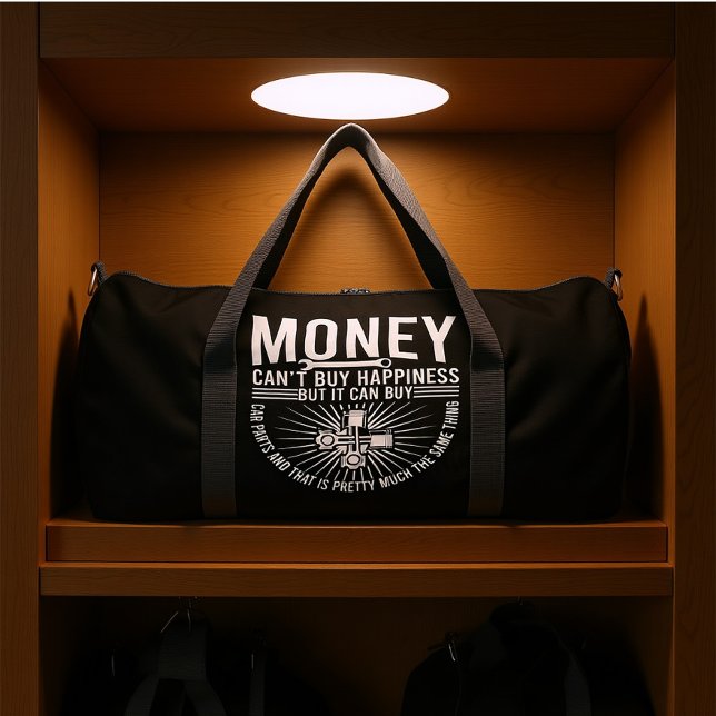 GELD KANN NICHT GLÜCK KAUFEN, ABER ES KANN AUTOTEI DUFFLE BAG (Von Creator hochgeladen)