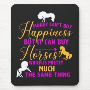 Geld kann Pferde Lila gelb kaufen Mousepad