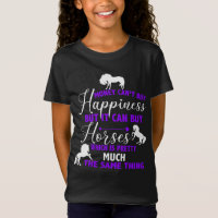 Geld kann Pferde Lila T - Shirt kaufen