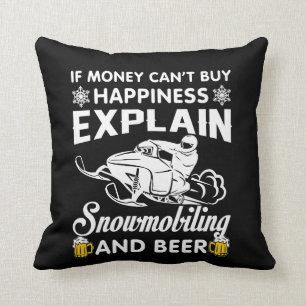 Geld-Kauf-Glück-Snowmobiling Bier Kissen