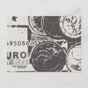 Geld lässt die Welt umgehen Postkarte