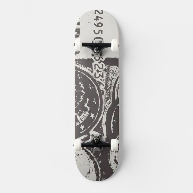 Geld lässt die Welt umgehen Skateboard (Vorderseite)