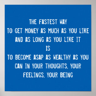 Geld, LOA, Reichtumszitat, inspirierend Motivation Poster
