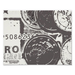 Geld macht die Welt sich drehen Fotodruck
