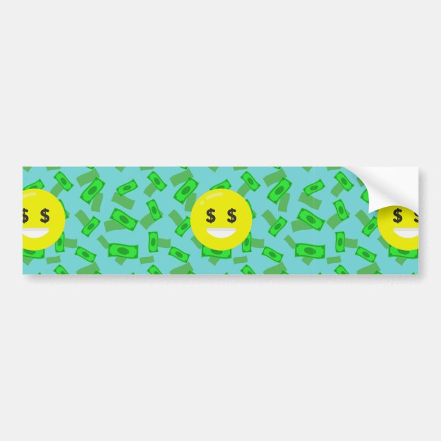 Geld mit Augen Emoji Autoaufkleber (Vorne)