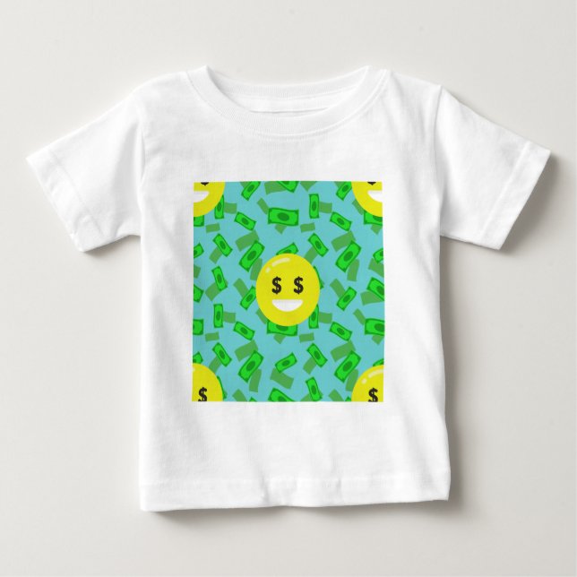 Geld mit Augen Emoji Baby T-shirt (Vorderseite)