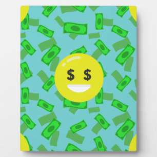 Geld mit Augen Emoji Fotoplatte