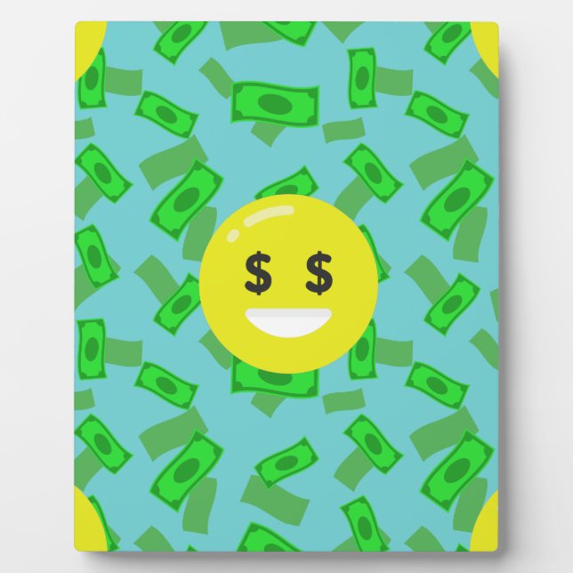Geld mit Augen Emoji Fotoplatte (Vorderseite)