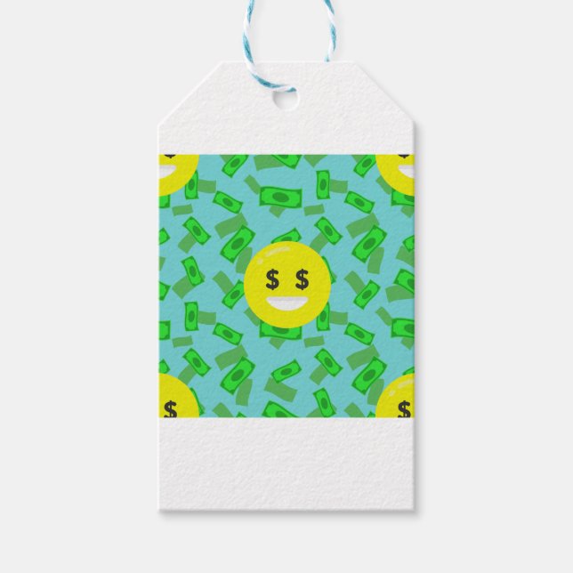 Geld mit Augen Emoji Geschenkanhänger (Vorderseite)