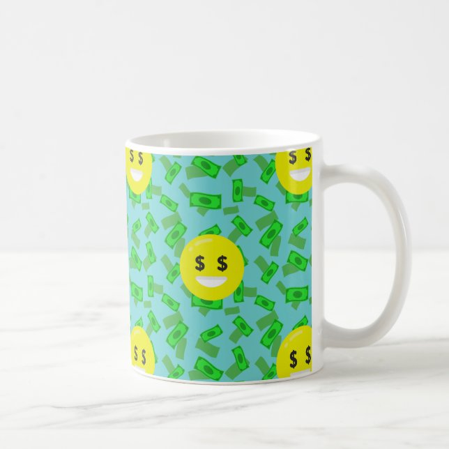 Geld mit Augen Emoji Kaffeetasse (Rechts)