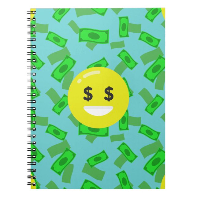 Geld mit Augen Emoji Notizblock (Vorderseite)
