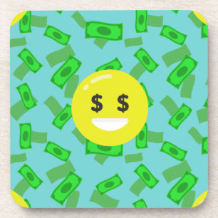 Geld mit Augen Emoji Untersetzer