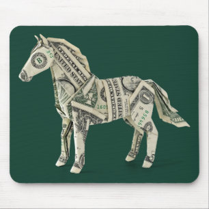 Geld Origami Pferd Mousepad