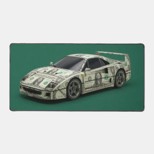 Geld Origami Rennwagen Schreibtischunterlage