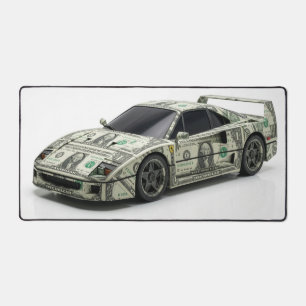 Geld Origami Rennwagen Schreibtischunterlage