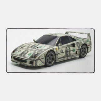 Geld Origami Rennwagen Schreibtischunterlage