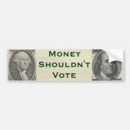 Geld sollte nicht abstimmen autoaufkleber