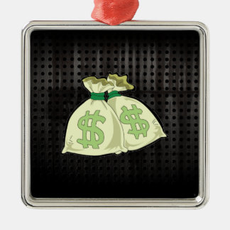 Geld-Taschen; Schroff Silbernes Ornament