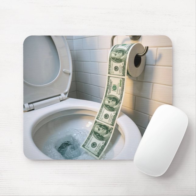 Geld Toilettenpapierrolle Mousepad (Mit Mouse)