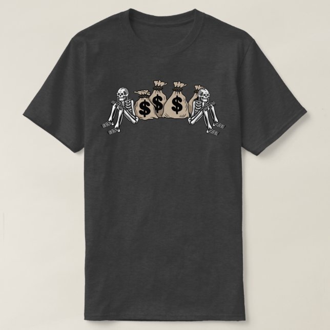 Geld und Schädel T-Shirt (Design vorne)