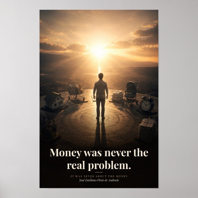 Geld war nie das eigentliche Problem Buch Zitat Ku Poster (Vorne)