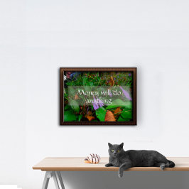 Geld wird alles Weisheit Sprichwort Poster tun