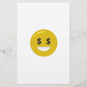 Geldauge Emoji Briefpapier